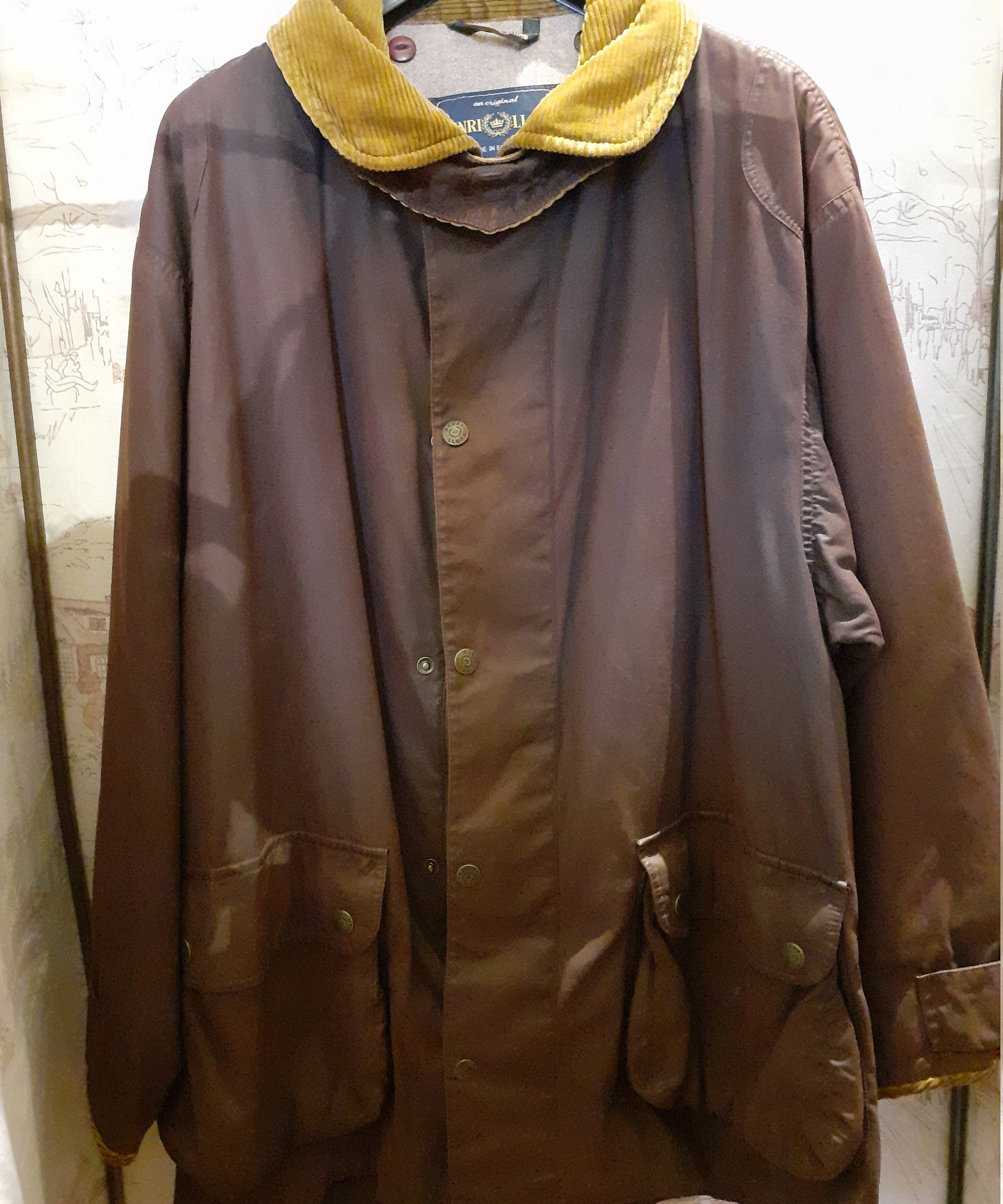 HENRY LLOYD giaccone parka cerato anni 80 L