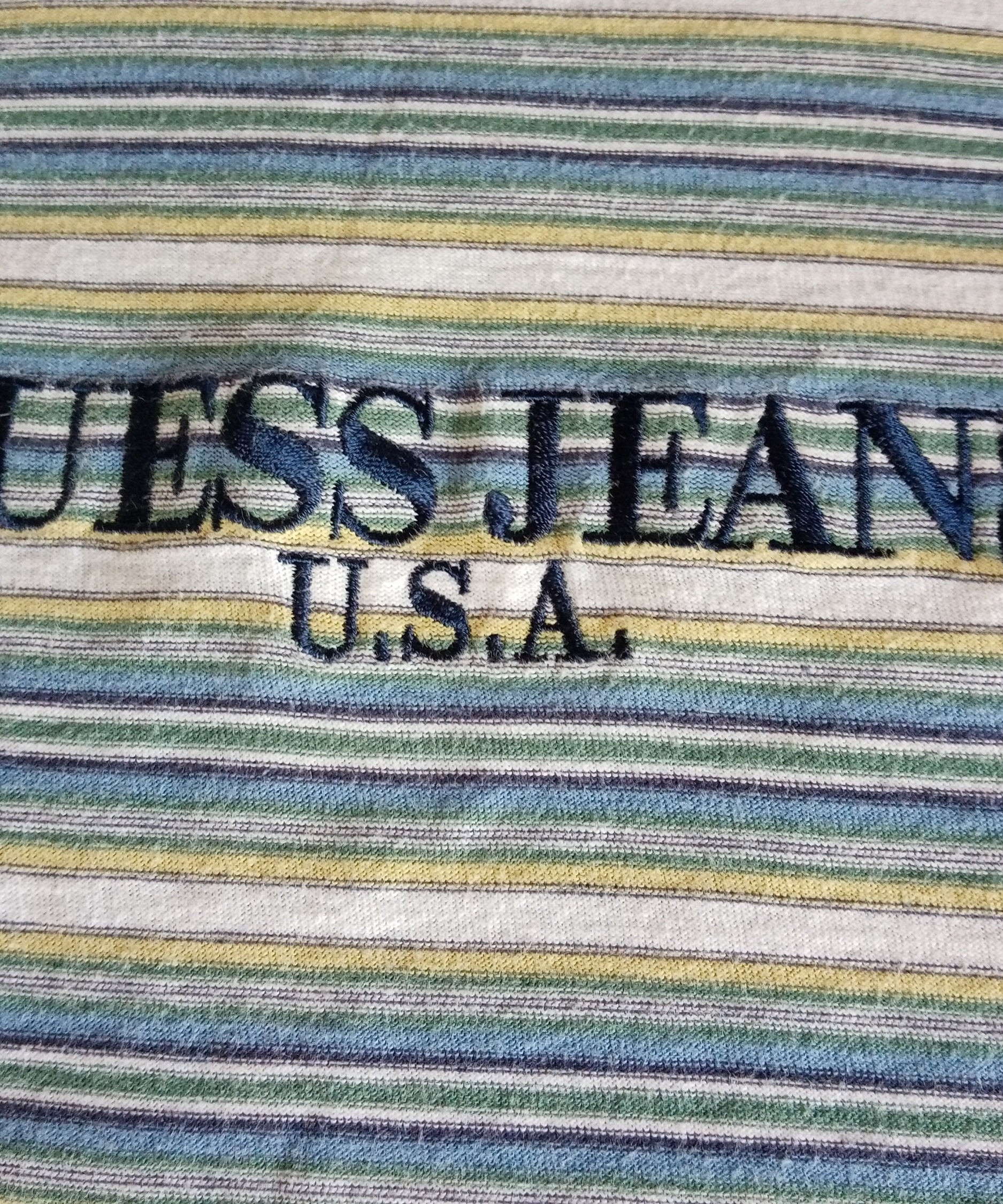 T shirt  vintage GUESS anni 80 90 Usa righe