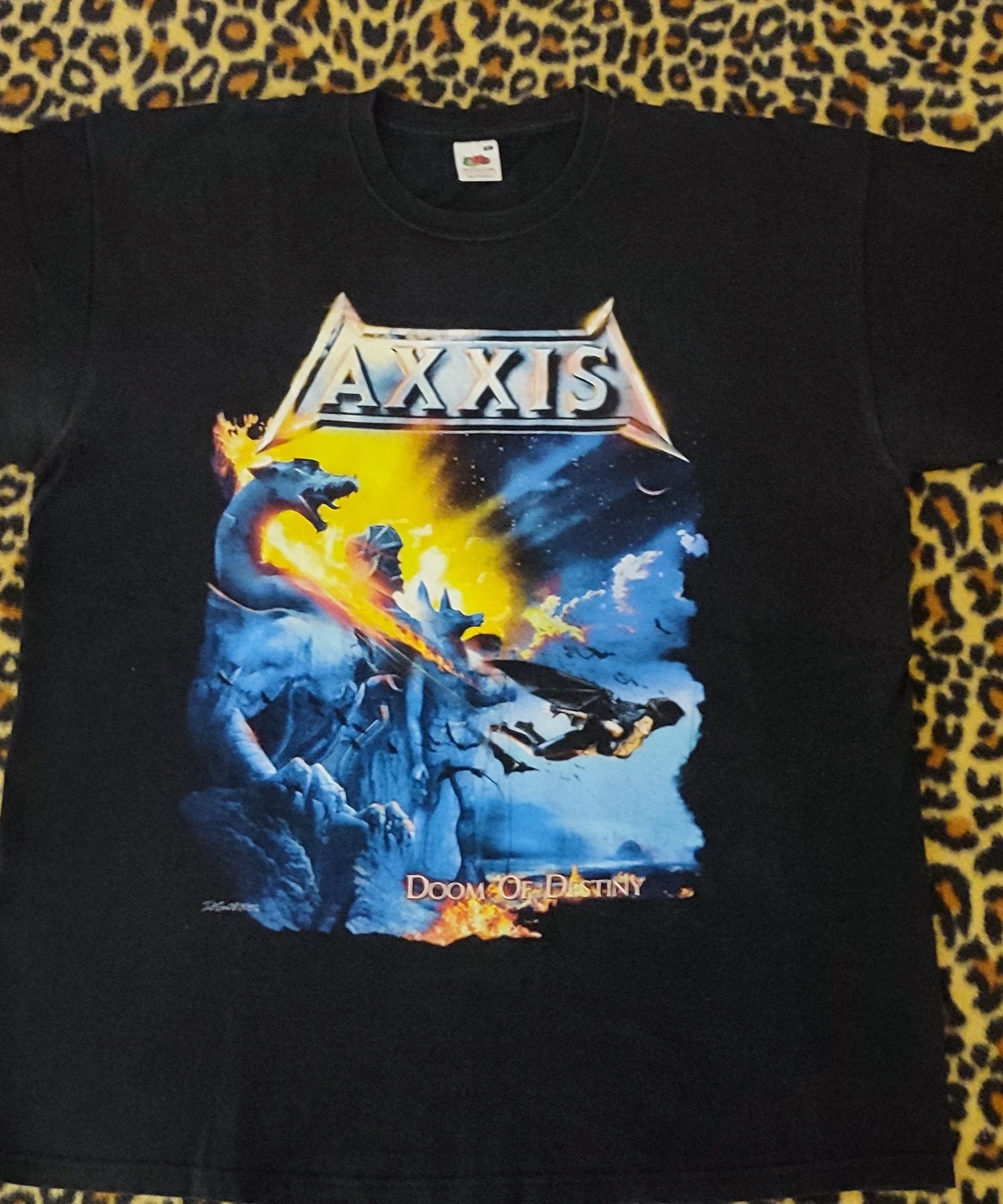 Axxis tour maglietta vintage  hellish rock XL nera