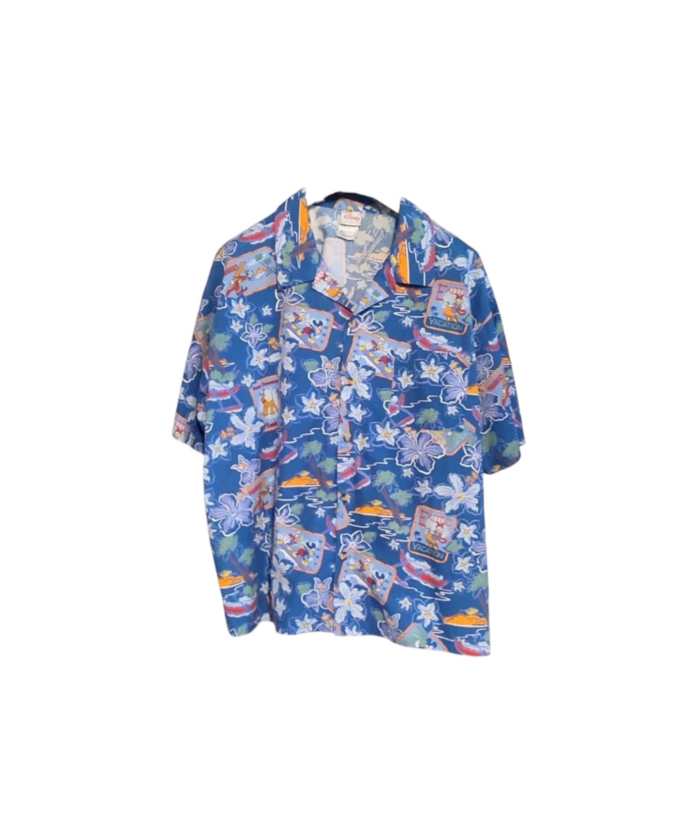 Disney camicia hawaiana Mickey Mouse Donald Duck surf XXL blu