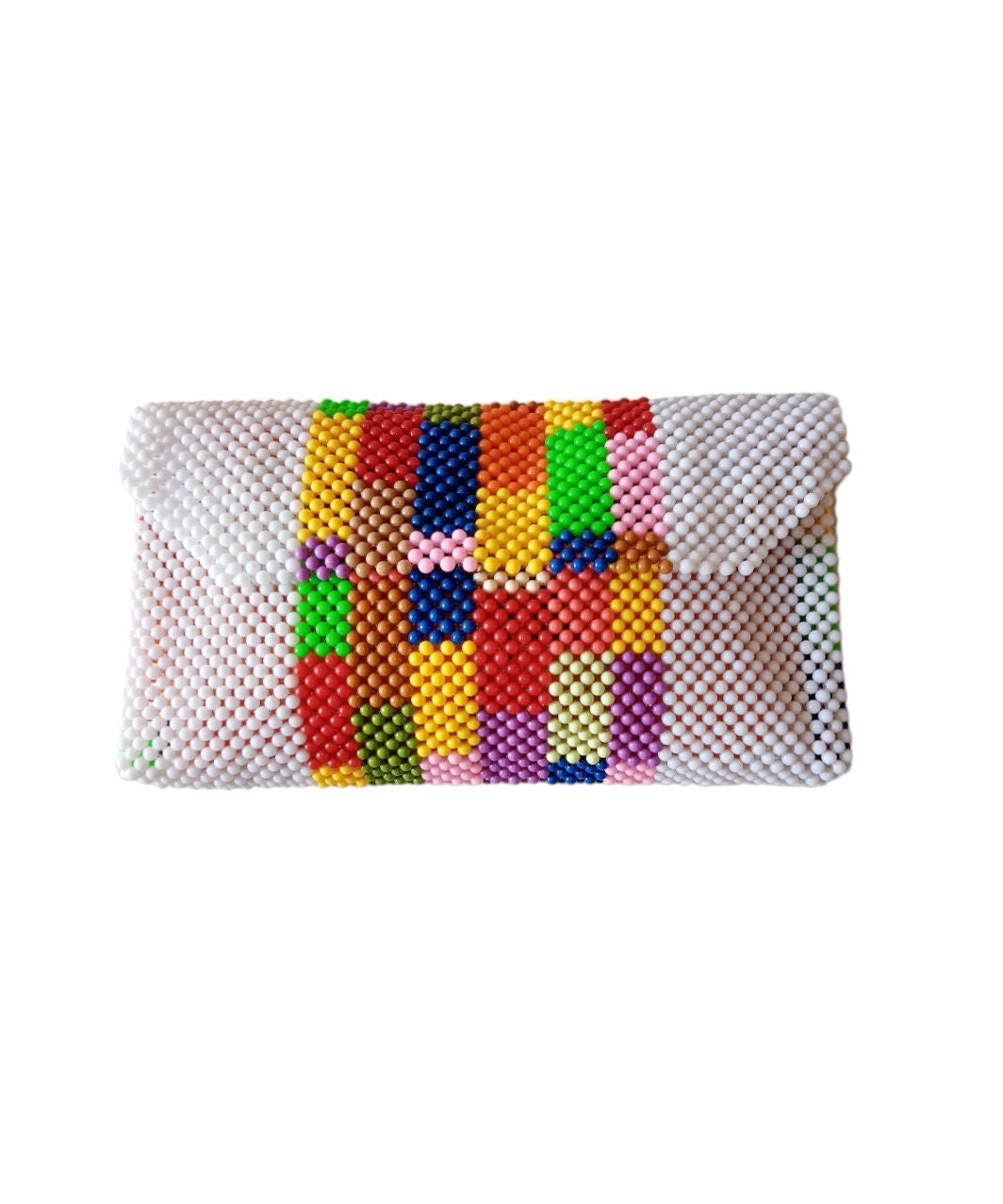 Pochette perline multicolor   stile anni 70 retro