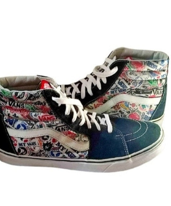 Vans high top sneakers logo designs colors EU 44.5 US men11 UK 10 old school