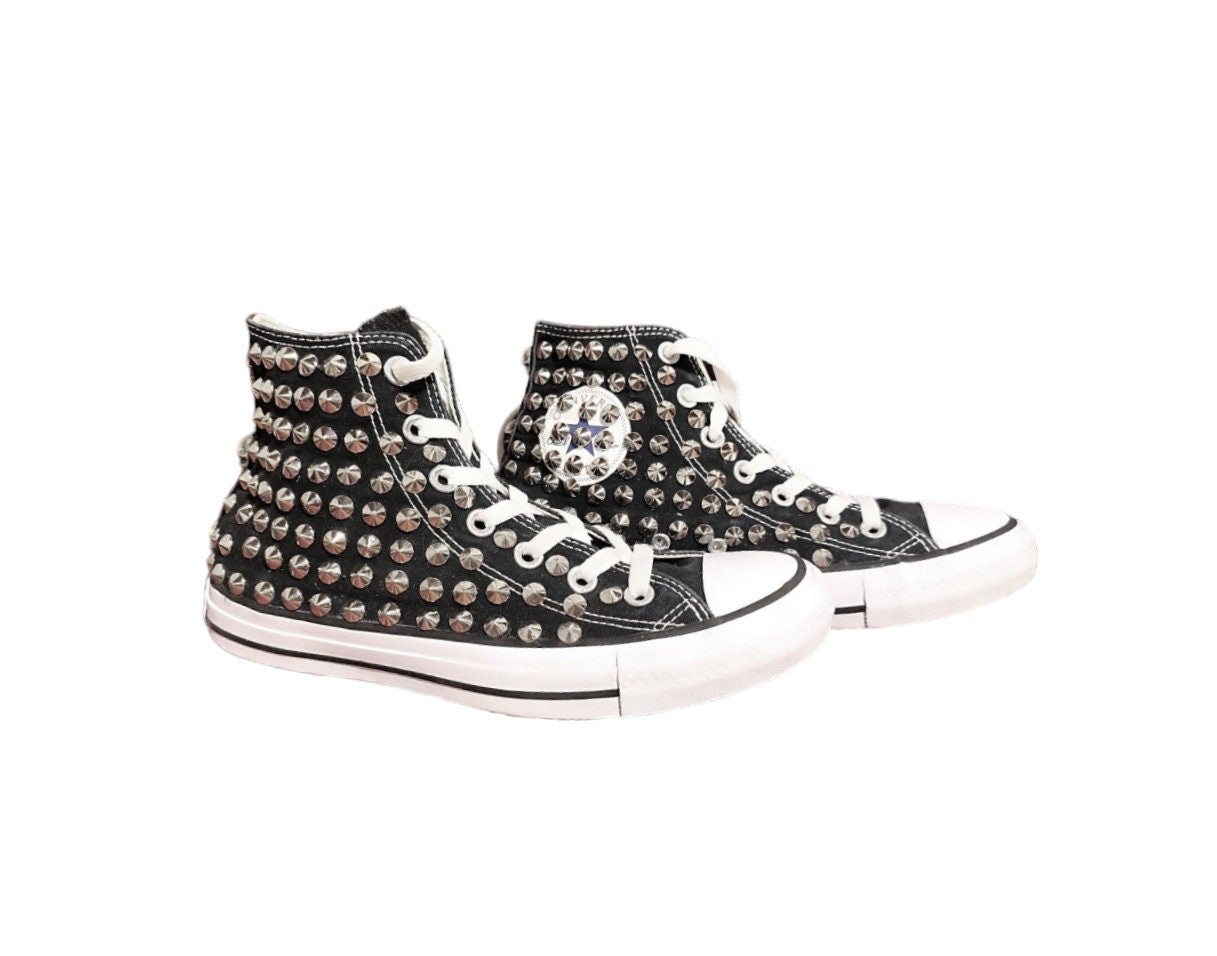 Converse Chuck Taylor sneakers alte nere borchie teschi EU 38 US wo's 7.5